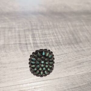 Turquoise silver ring, size 7